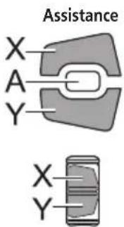 SHIMANO DUE5000 - Appuyez sur Assistance-X ou Assistance-Y pour régler la luminosité. - 1