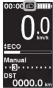SHIMANO DUE5000 - Appuyez sur le bouton d'éclairage. - 2