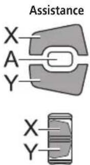 SHIMANO DUE5000 - Appuyez sur Assistance-X ou Assistance-Y pour sélectionner la valeur que vous voulez réinitialiser. - 1