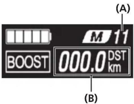 SHIMANO DUE7000 - ■ffichage de la vitesse actuelle et des données relatives à la promenade (SC-E7000) - 1