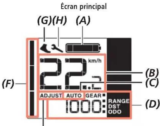 SHIMANO SCE5003 - ffichage de l'écran - 1