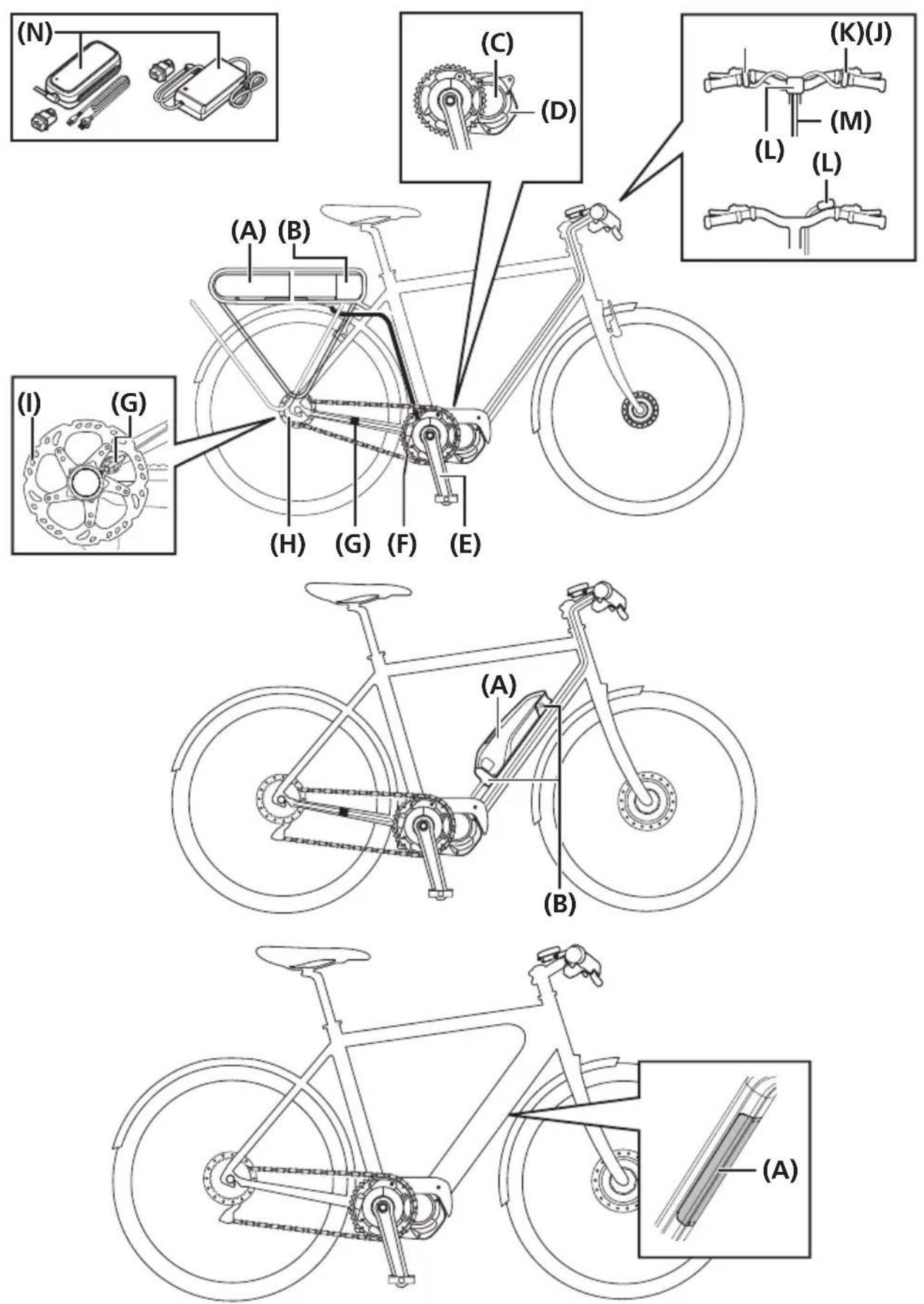 SHIMANO DUE6110 - Noms des pièces - 1