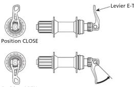 SHIMANO SMAX78B - Fonction du moyeu E-THRU - 1