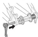 SHIMANO SMAX56B - Installation de la roue - 2