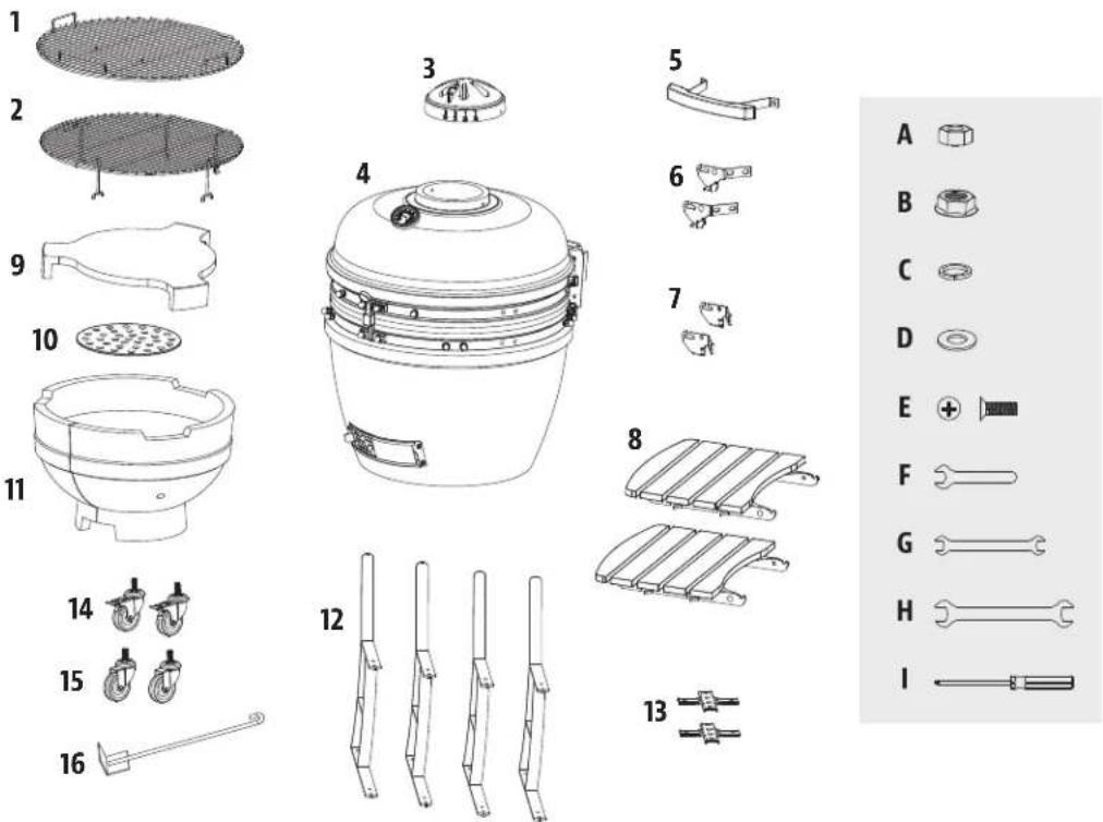 Louisiana Grills 10702 - PARTES Y ESPECIFICACIONES - 1