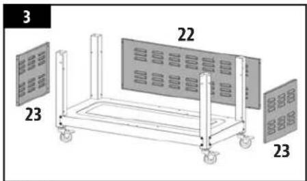 Louisiana Grills 60801 - IMPORTANT: Verrouillez les roues avant de lever le gril en position verticale. - 1