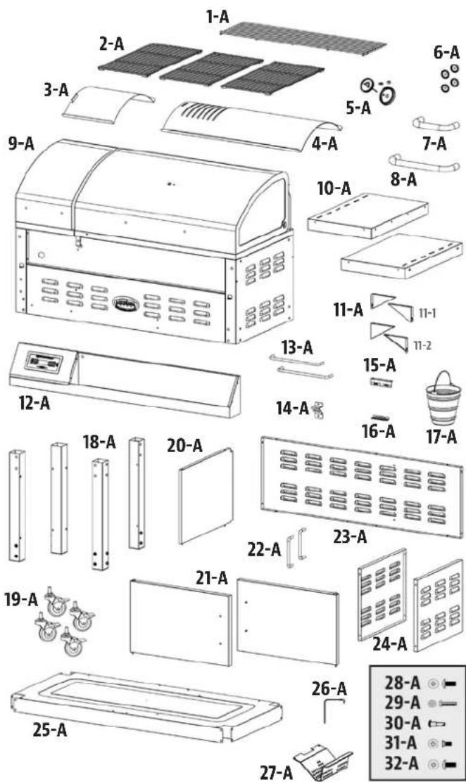 Louisiana Grills 60801 - GRILL REPLACEMENT PARTS - 1