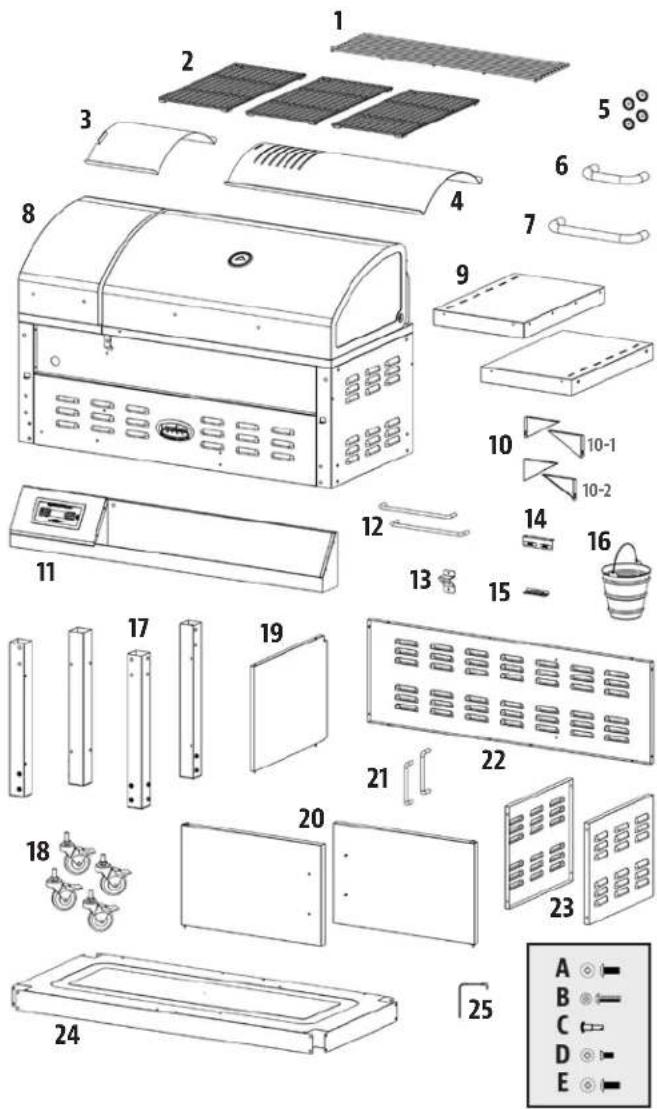 Louisiana Grills 60801 - PARTS & SPECS - 1