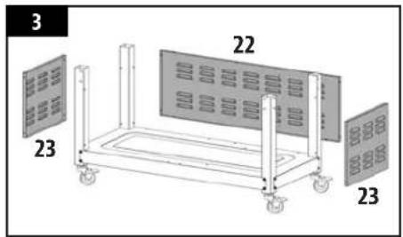 Louisiana Grills 60801 - IMPORTANT: Lock caster wheels before lifting grill to upright position. - 1