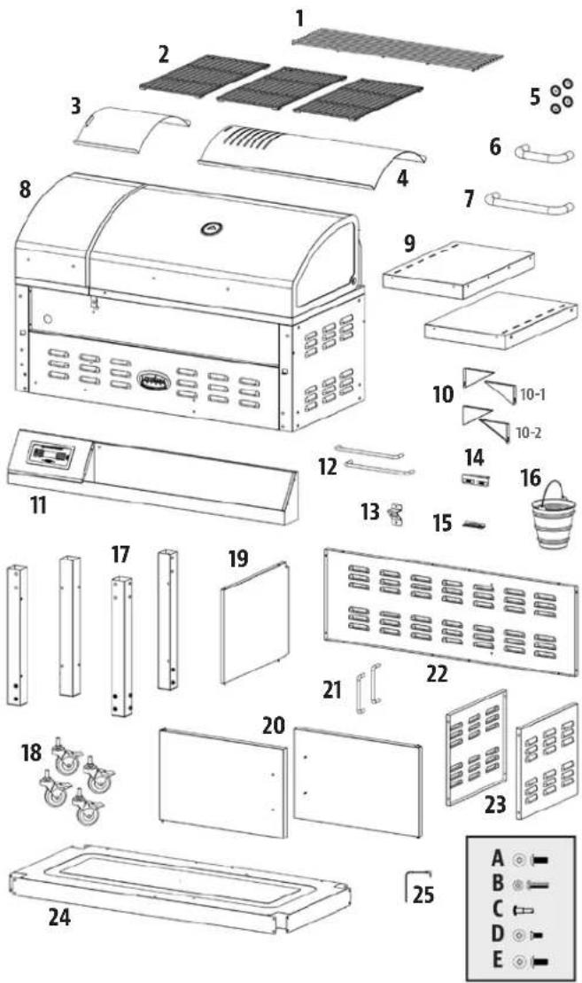 Louisiana Grills 60801 - PIÈCES ET SPÉCIFICATIONS - 1
