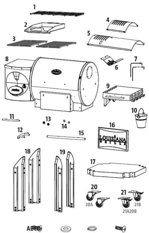 Louisiana Grills 10592 - REPLACEMENT PARTS - 1