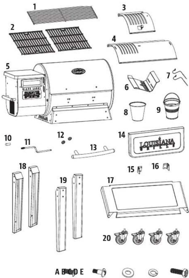 Louisiana Grills 10640 - REPLACEMENT PARTS - 1