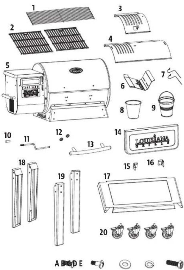 Louisiana Grills 10640 - PIEZAS DE REPUESTO - 1