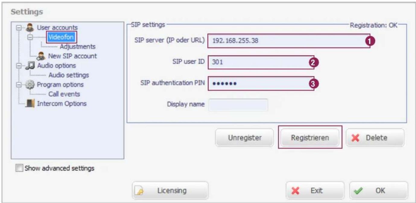 HAGER RTS001X - Accept user account settings and register account - 1