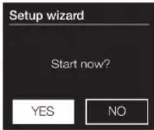 Setup wizard Start now? YES NO