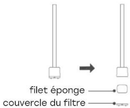ZACO M1S - Tuyau de filtration du réservoir d'eau propre - 2