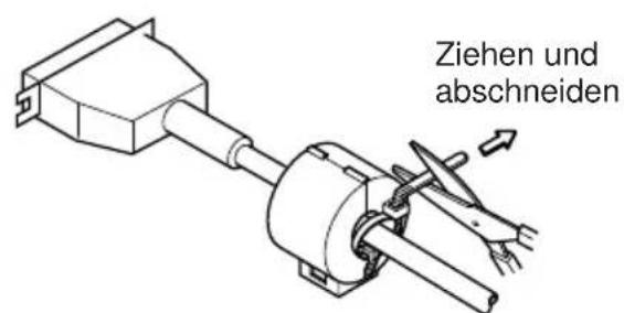 Star Micronics TSP847L - 3-1-1. Anbringen des Ferritkerns (Nur beim Parallel-Schnittschelle-Modell) - 4