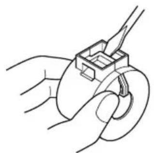 Star Micronics TSP847L - 3-1-1. Installation du tore de ferrite (modèle avec interface parallele seulement) - 1