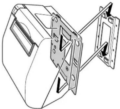 Star Micronics TSP847L - 1-2-2. Anbringen des Bügels für Wandanbringungsmodell - 2