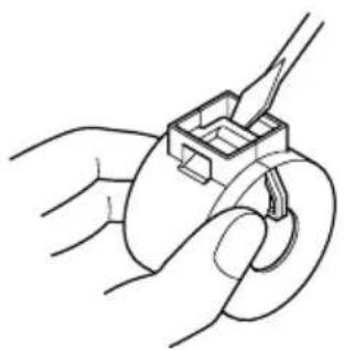 Star Micronics TSP847L - 3-1-1. Anbringen des Ferritkerns (Nur beim Parallel-Schnittschelle-Modell) - 1