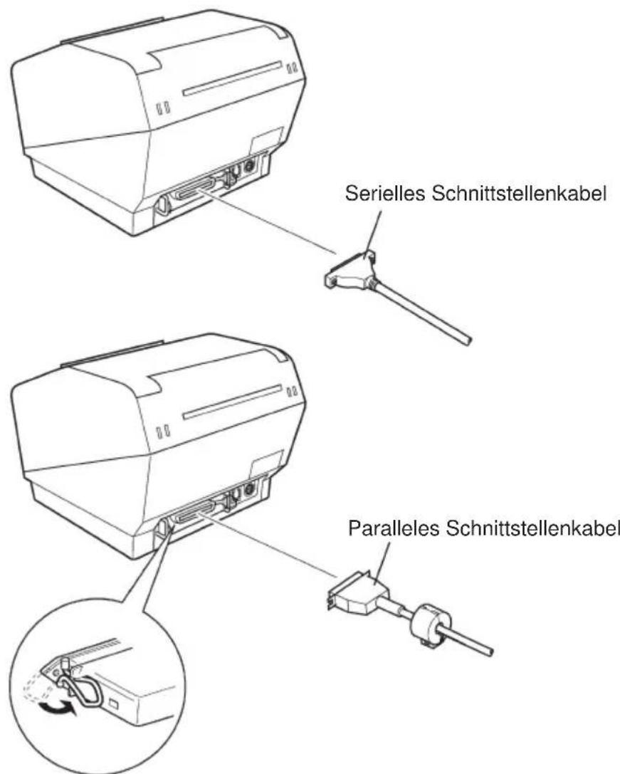 Star Micronics TSP847L - 3-1-2. Anschlieben des Schnittstellenkabels - 1