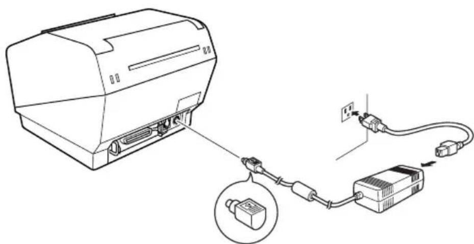 Star Micronics TSP847L - 3-3. Connecting the Optional AC Adapter - 1
