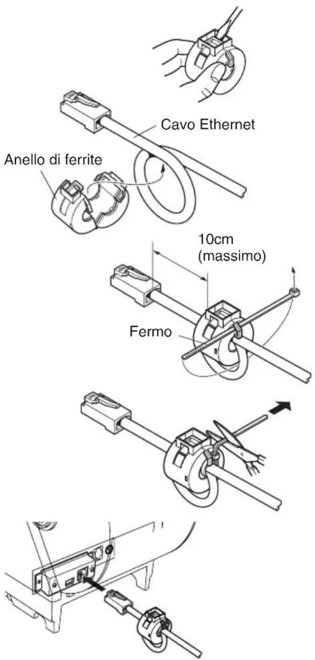 Cavo Ethernet Anello di ferrite 10cm (massimo) Fermo