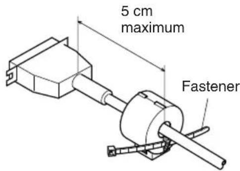 5 cm maximum Fastener