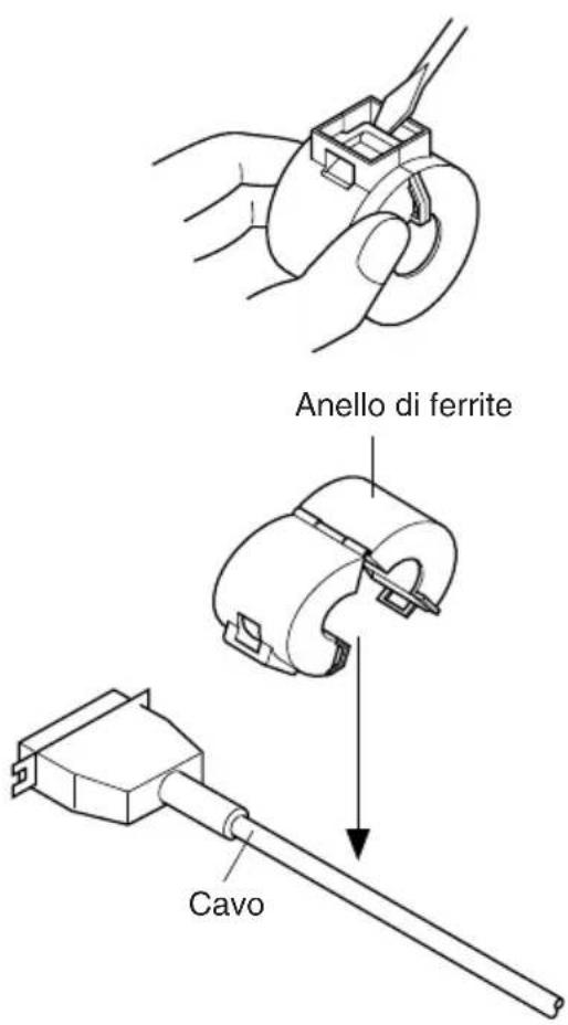 Anello di ferrite Cavo