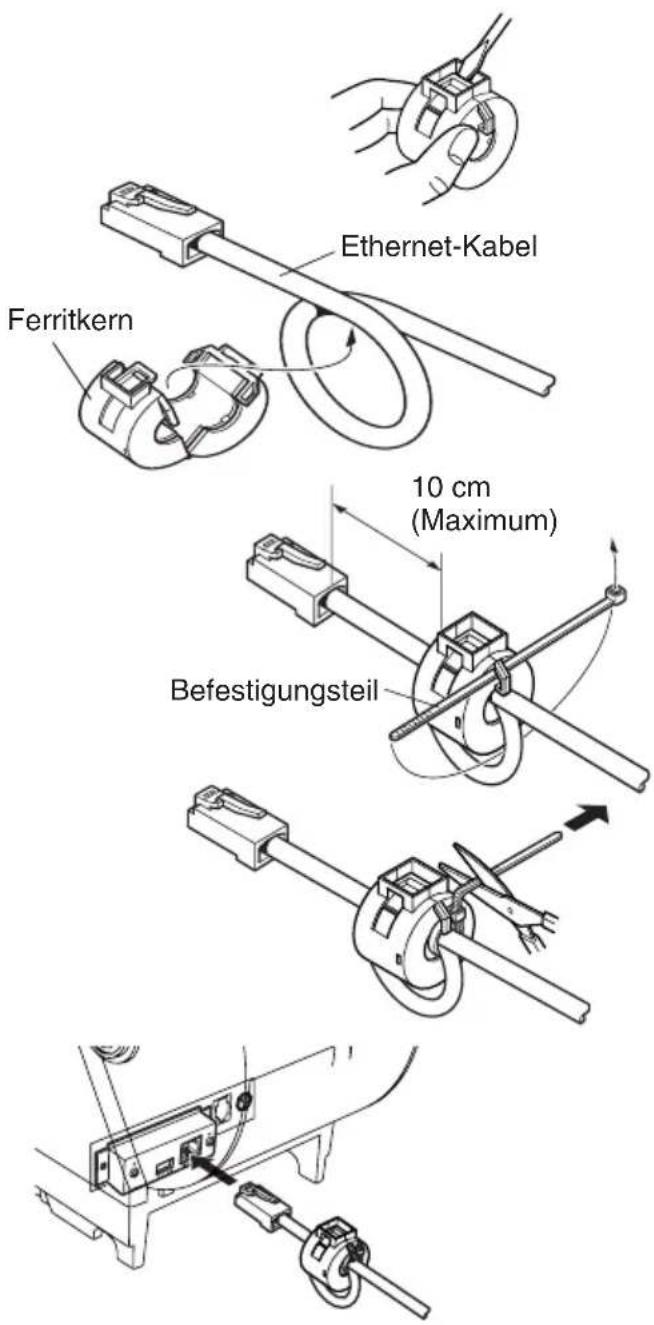 Ferritkern Ethernet-Kabel 10 cm (Maximum) Befestigungsteil