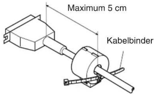 Maximum 5 cm Kabelbinder