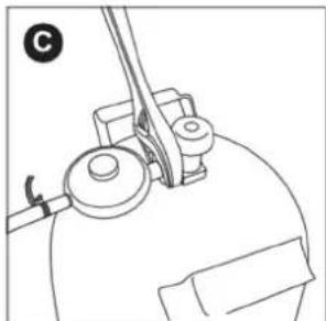 BARBECOOK Victor - Connecting the hose and cylinder to the regulator - 3