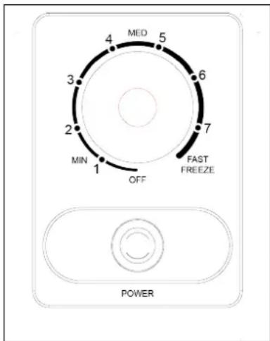 MED MIN OFF FAST FREEZE POWER