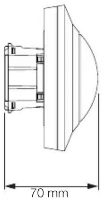 STEINEL MD IR 4360 - Produktmått MD / PD IR 4360-8 COM1 infällt montage - 2