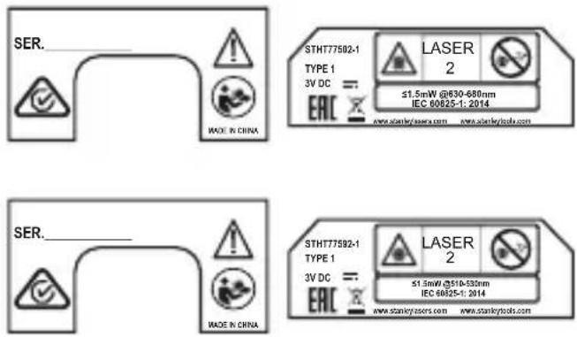 STANLEY STHT775021 - Étiquettes d'avertissement - 4