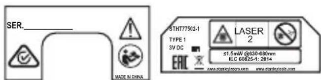 STANLEY STHT775021 - Etichete de avertizare - 4