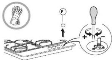 WHIRLPOOL GOA 9523NB1 - RÉGLAGE DES ROBINETS SUR LE MINIMUM - 1