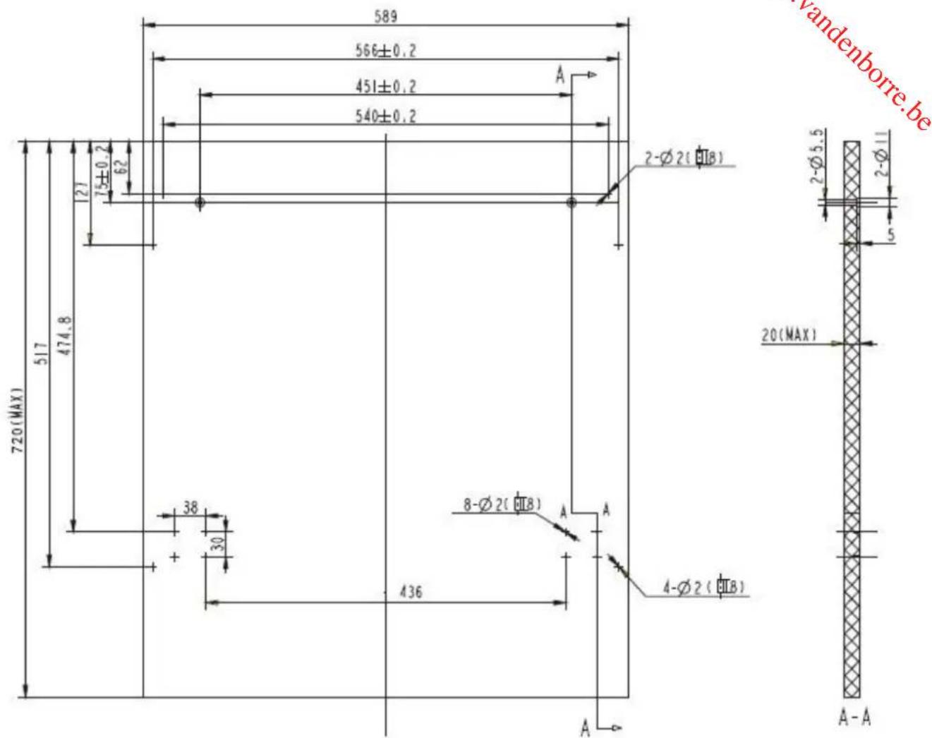 PROLINE PBI4720FULL - Vereisten voor de kastopening - 3