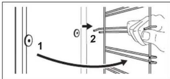 ZANUSSI ZOHNQ3K2 - Comment retirer : Supports de grille - 2