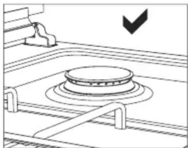 Infiniton CC54HXE - Utilisation De La Table De Cuisson Utilisation des brûleurs à gaz - 2