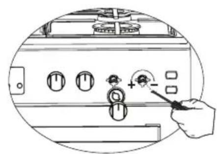 Infiniton CC54HXE - Reduced gas flow rate setting for hob taps - 2