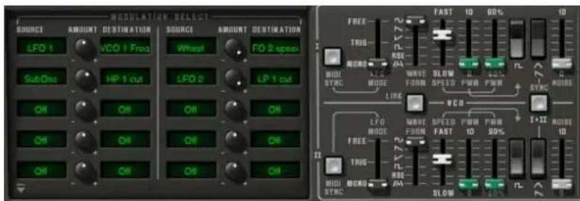 Arturia CS80 V2 - La matrice de modulation - 4