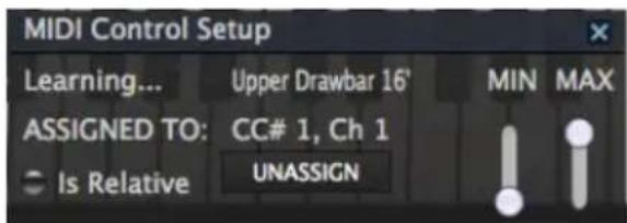 Arturia B3 V2 - Assignation MIDI Learn - 2