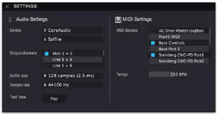 Arturia B3 V2 - Audio Settings et MIDI Settings : Mac OS - 1