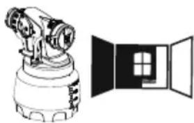 WAGNER W 600 FLEXIO 18V - Réglage de la forme de jet désiré (Façade amovible Wall Extra I-Spray) - 1