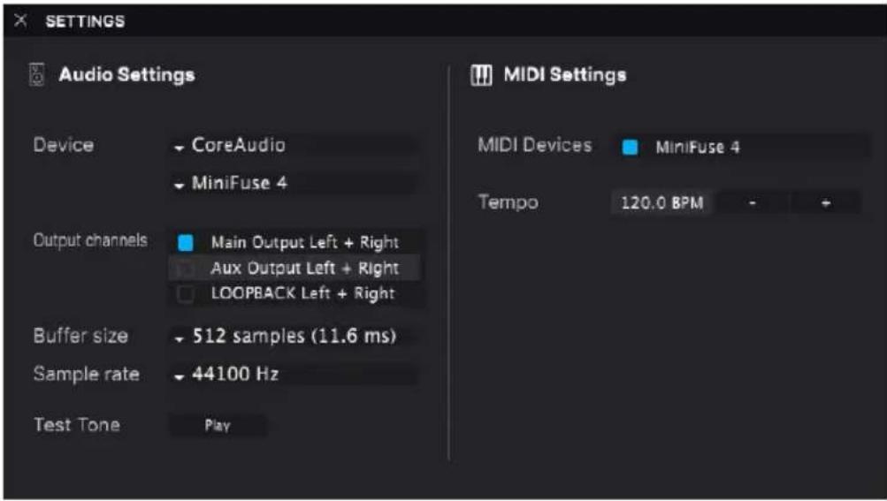 Arturia Augmented BRASS - Audio MIDI Settings - 2
