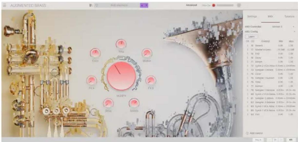 Arturia Augmented BRASS - Assigner et retirer des contrôles - 1