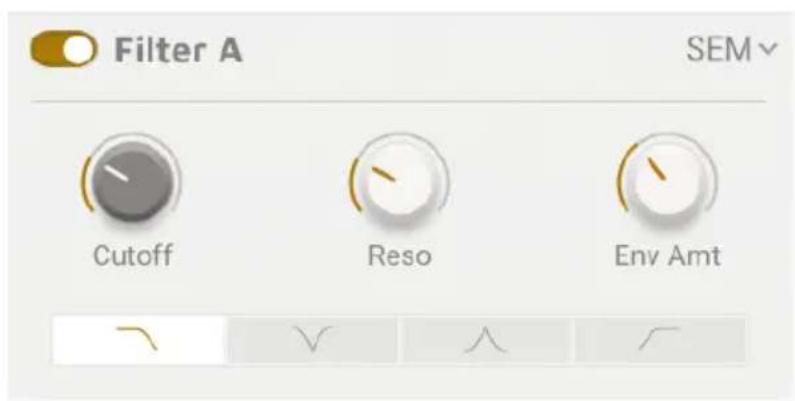 Arturia Augmented BRASS - Les types de filtres : - 1