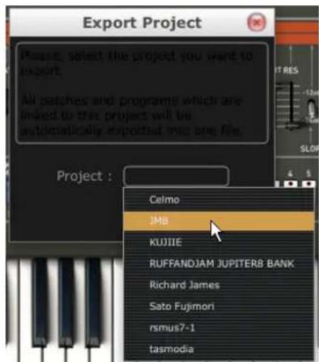 Arturia Jupiter8 V2 - プリセット・バングをインローツ/エクスローツする - 2