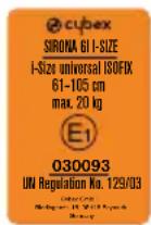 CYBEX Sirona Gi iSize - CERTIFICAZIONE - 1